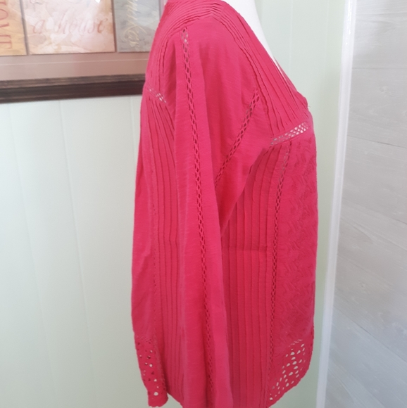 Lucky brand embroidery lace top blouse sz small *M6 - Picture 2 of 8